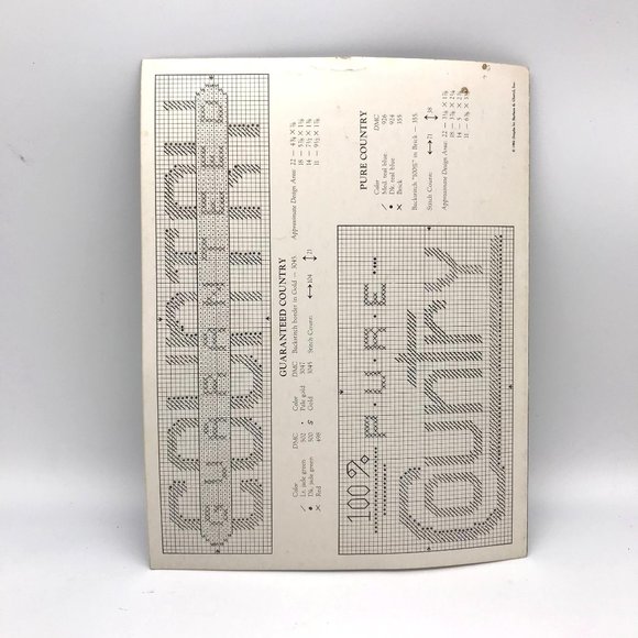 Vintage Cross Stitch Patterns, Country Accents Leaflet 1 by Barbara and Cheryl - Picture 2 of 2